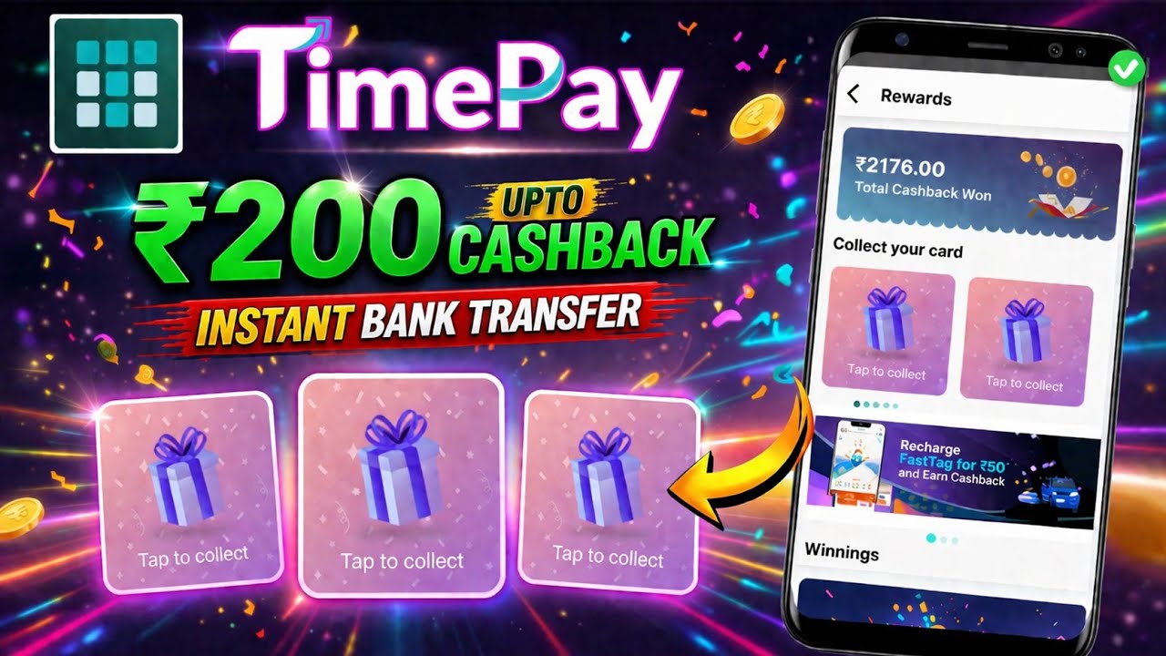 Time pay Upto ₹200 cashback offer | Time pay New cashback Loot 🤑| cashback offer today | Bikashtech