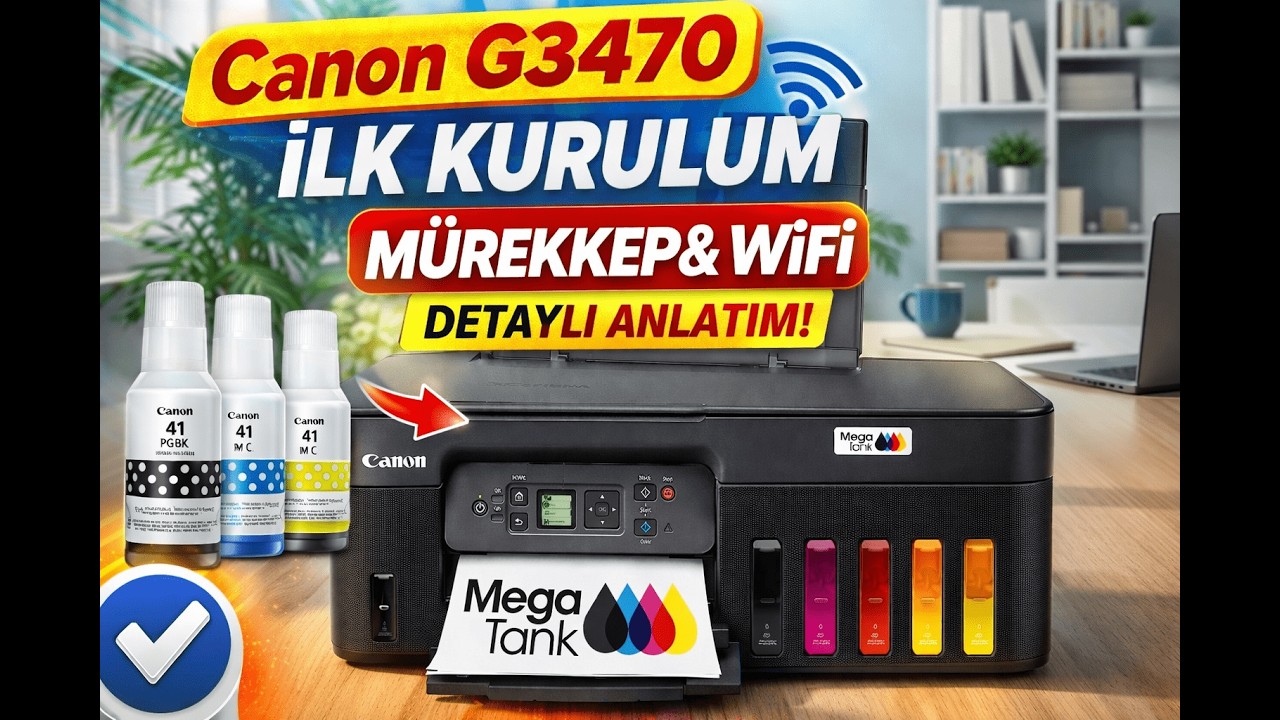 Первая настройка Canon MegaTank G3470 | Заправка чернил и настройка Wi-Fi (пошаговая инструкция)