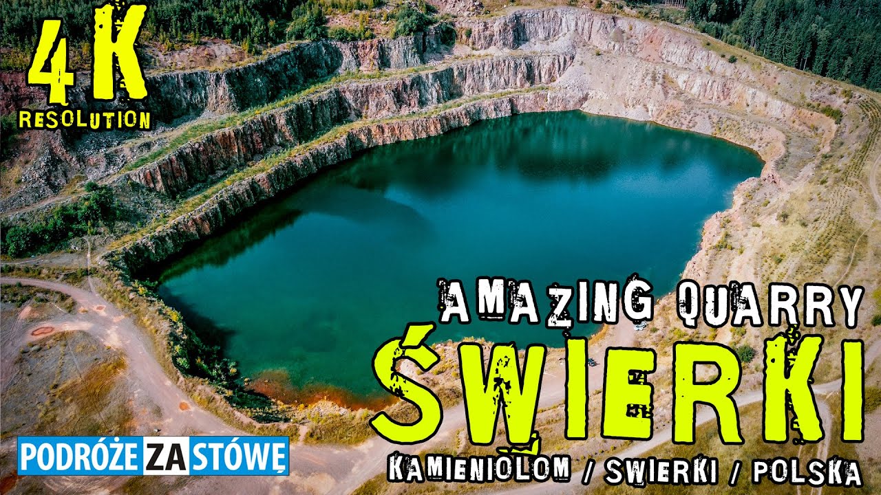 NIESAMOWITY KAMIENIOŁOM ŚWIERKI / quarry Świerki by drone