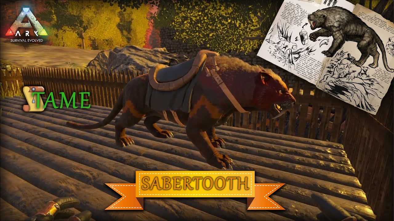 آموزش بازی ARK: تیم کردن سابرتوس (Sabertooth)