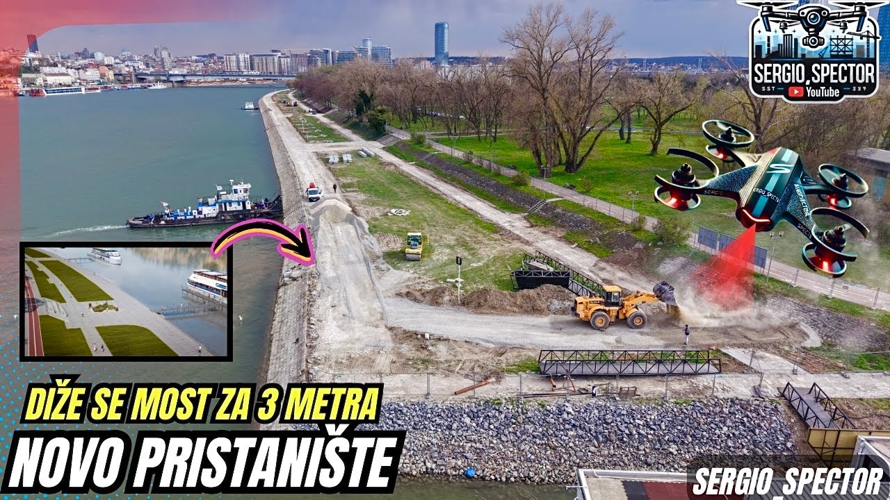 Izgradnja Pristaništa za rečne kruzere, Železnički most ide u visinu 3 metra, SAVSKI MOST #beograd