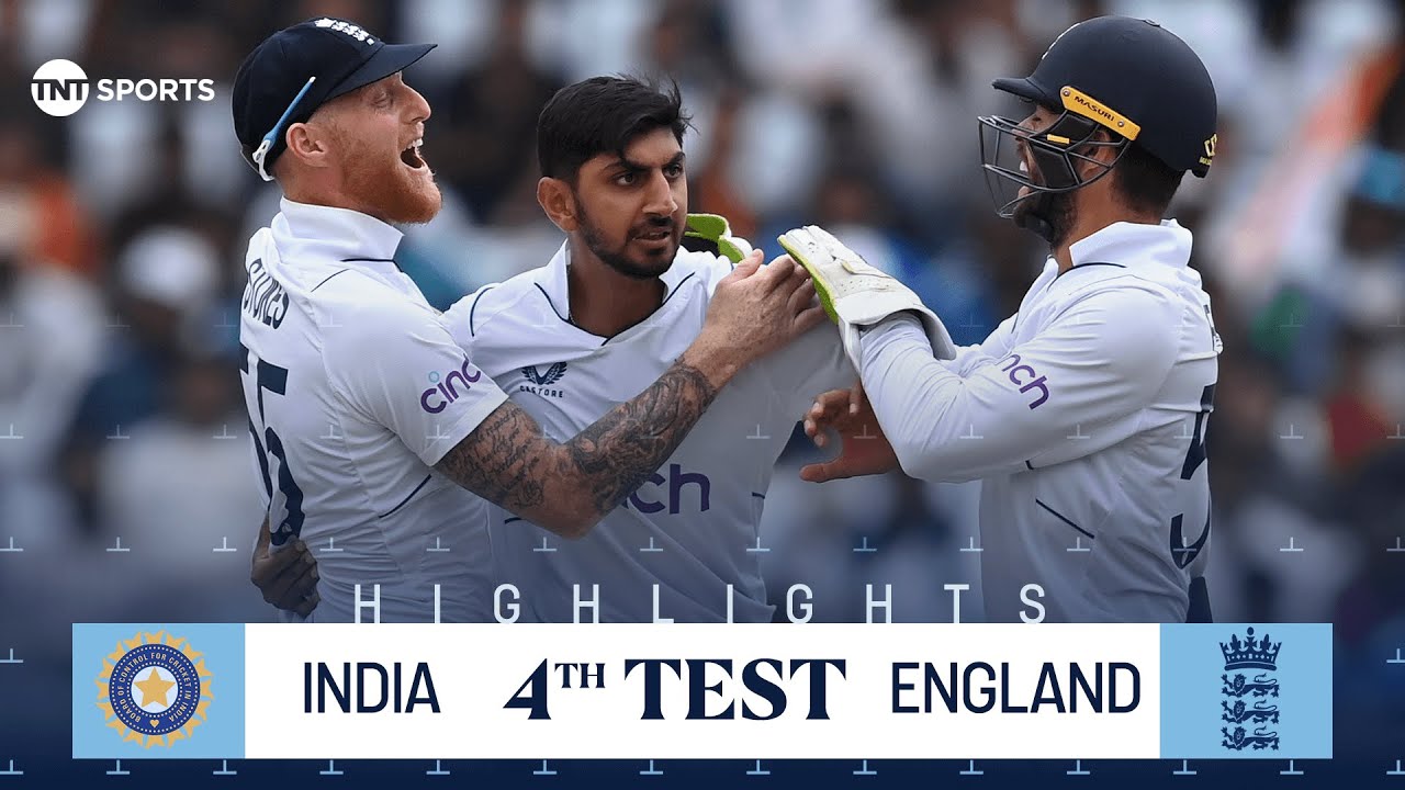 India vs England 4th Test (Day 2) 🏏 | Shoaib Bashir puts tourists on top | TNT Cricket Highlights