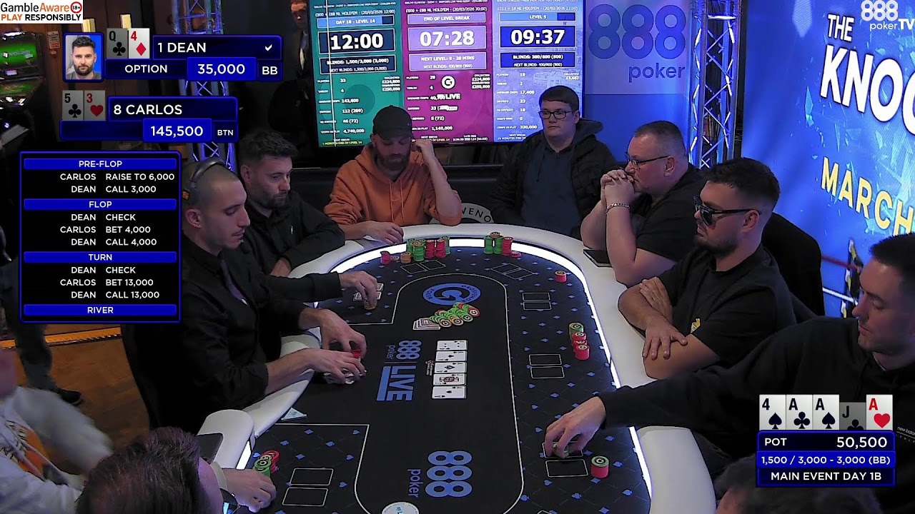 888poker LIVE Glasgow - Main Event Day 1b