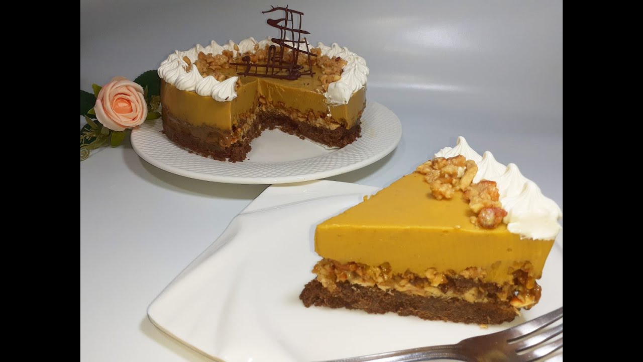 Crocante de lúcuma con praliné de maní | Lucuma mousse tart with peanut praline 🥜