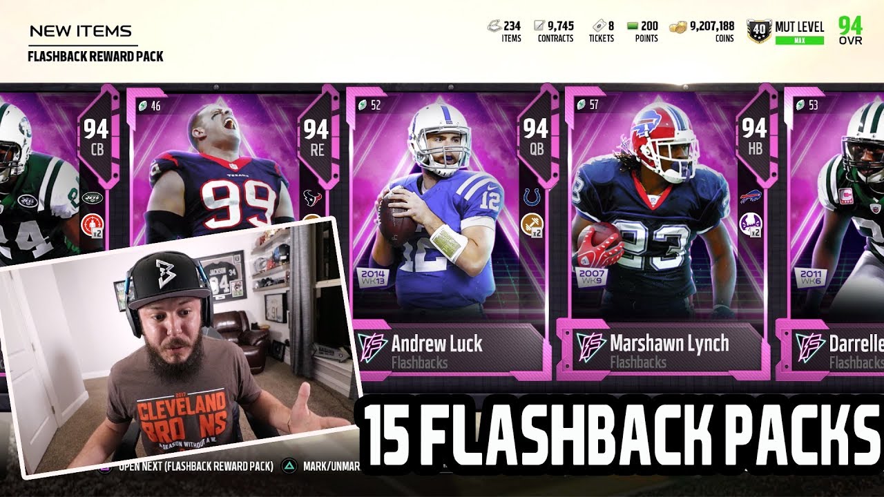 RECORD* 15 FLASHBACK PACKS | MADDEN 18 PACK OPENING