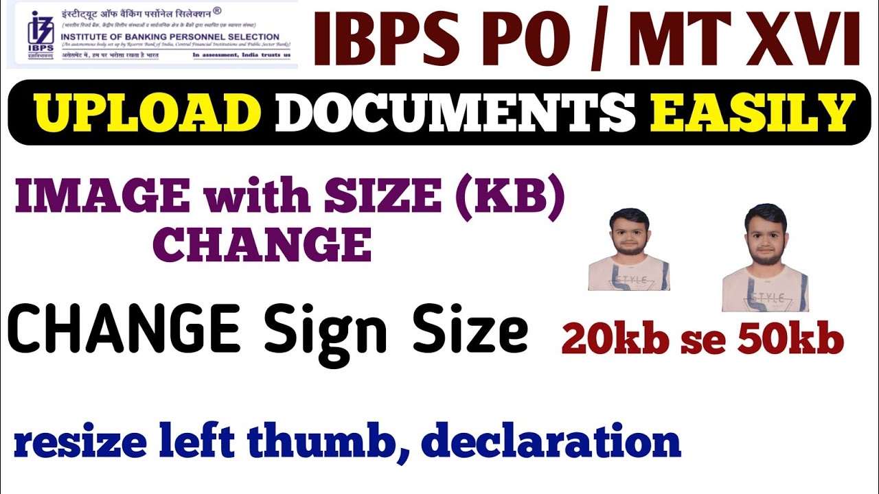 IBPS ( PO/MT ) Form 2025: Photo, Signature & Thumb Impression Upload Guide ✅