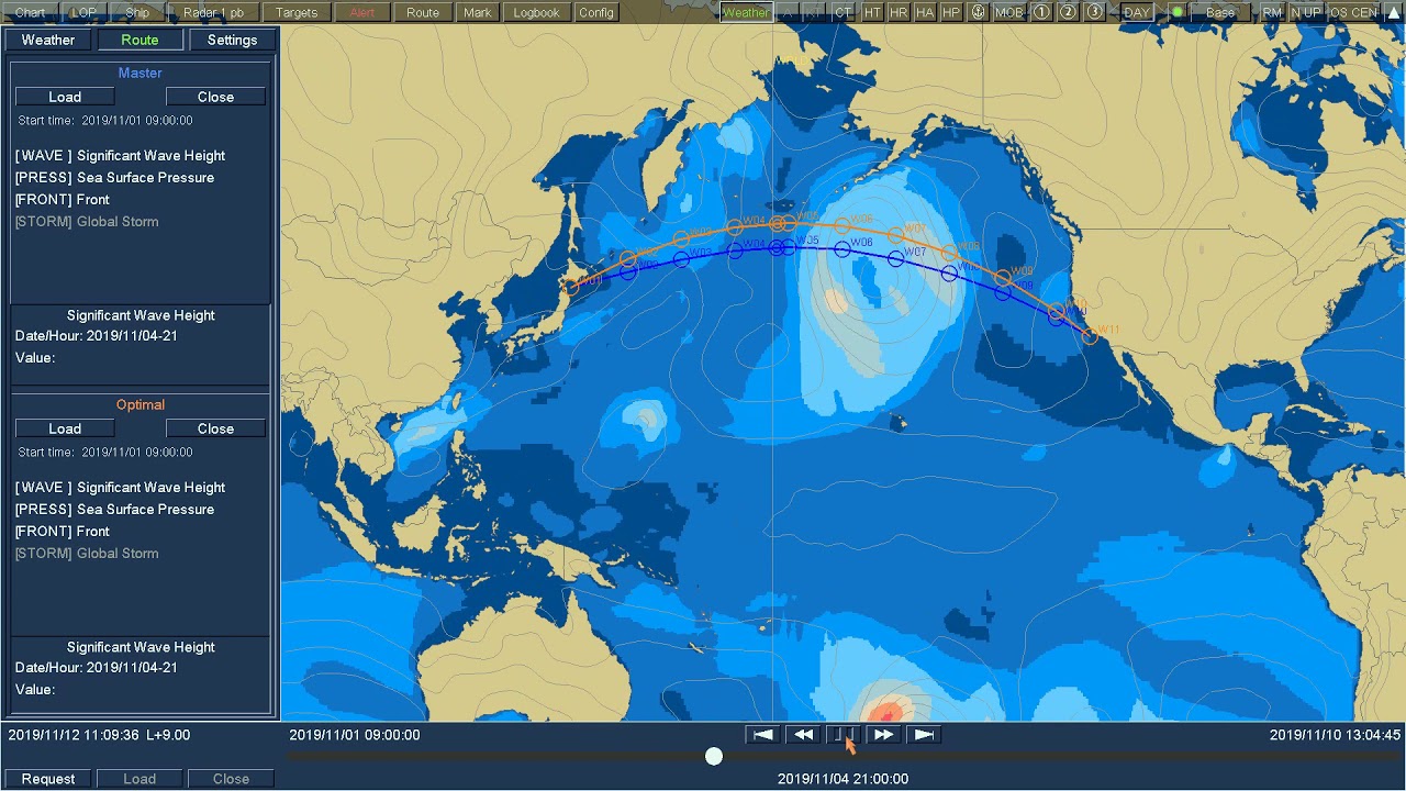 Weather information overlay on NEW ECDIS electronic chart