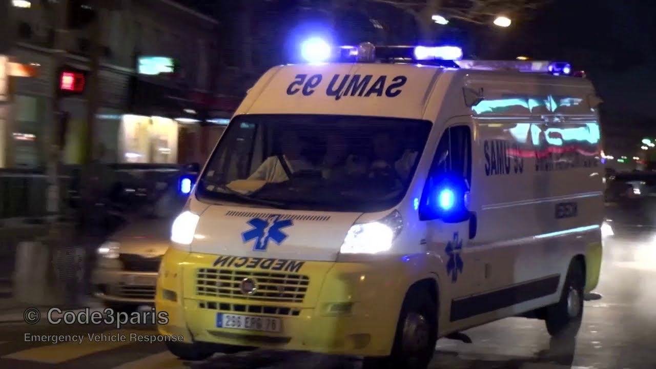 Ambulance SMUR 95 // ALS Ambulance in Heavy Traffic Paris