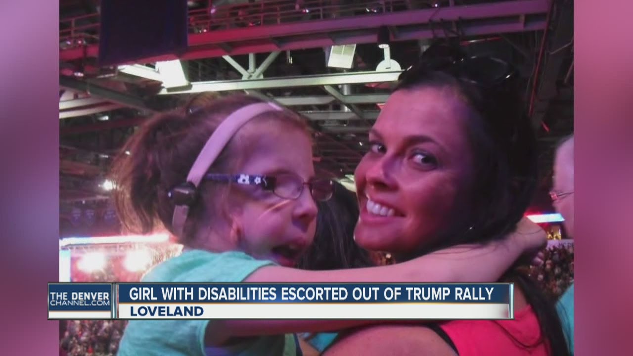 Girl with disabilities escorted from Trump rally