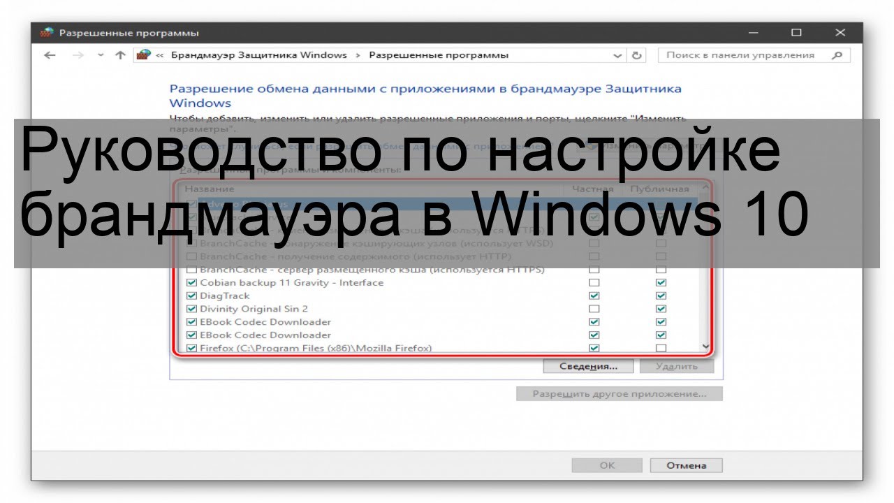 Руководство по настройке брандмауэра в Windows 10