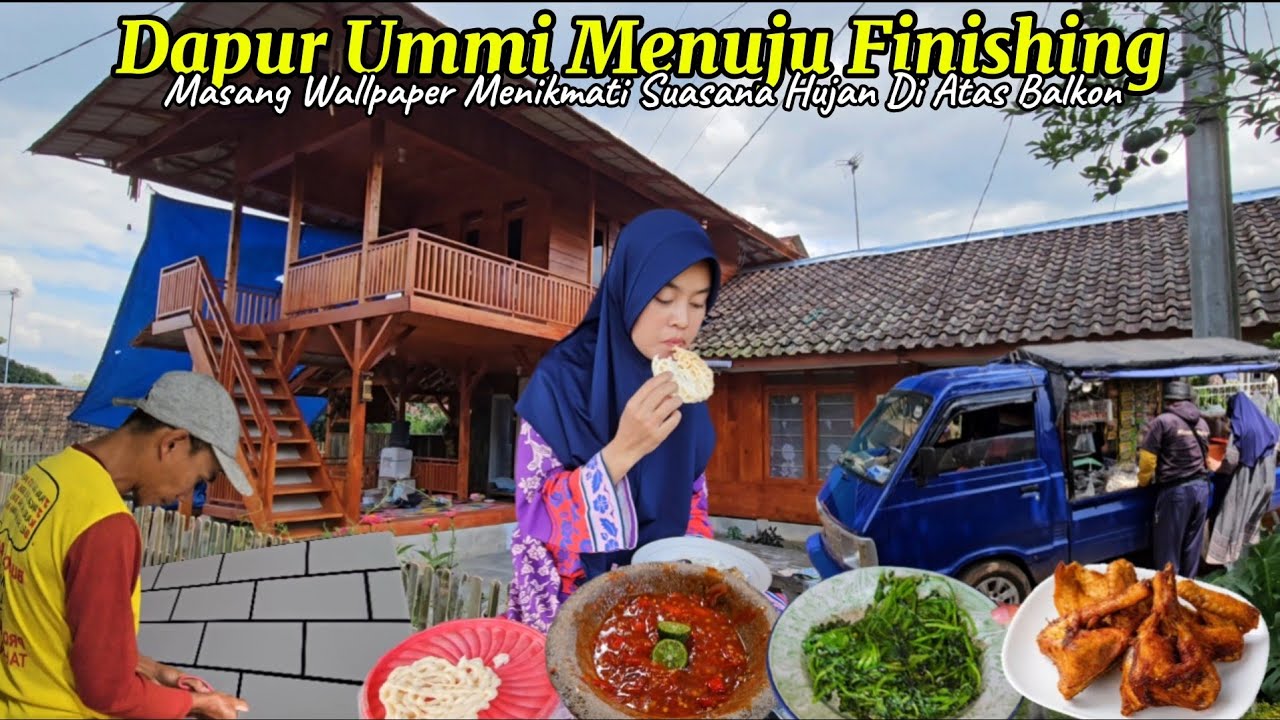 Eps 68 Renov DAPUR KESAYANGAN !! Masak Goreng Selada Air Masang Wallpaper Di Dapur Ummi