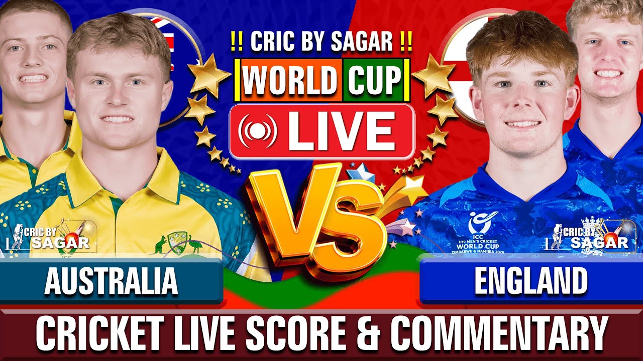 Australia U19 vs England U19 | AUS vs ENG | Cricket Live Score & Commentary