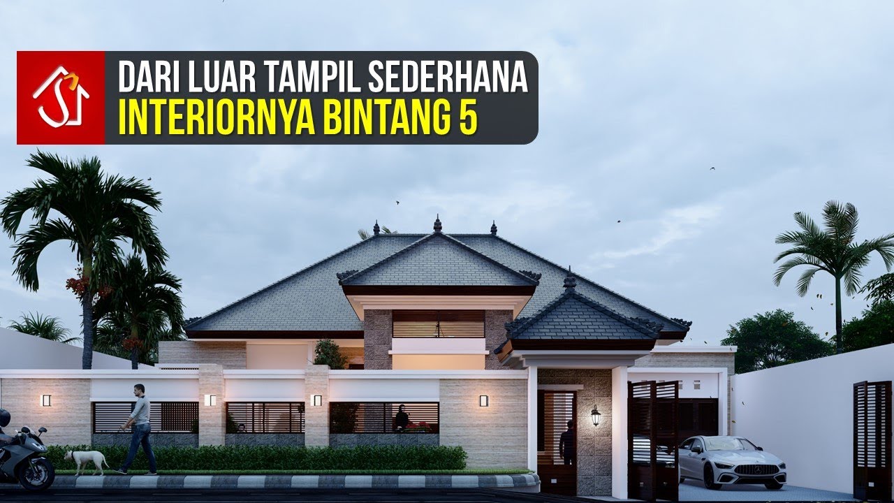 Desain Rumah Tropis Modern dengan Sentuhan Etnik di Lahan 20x40