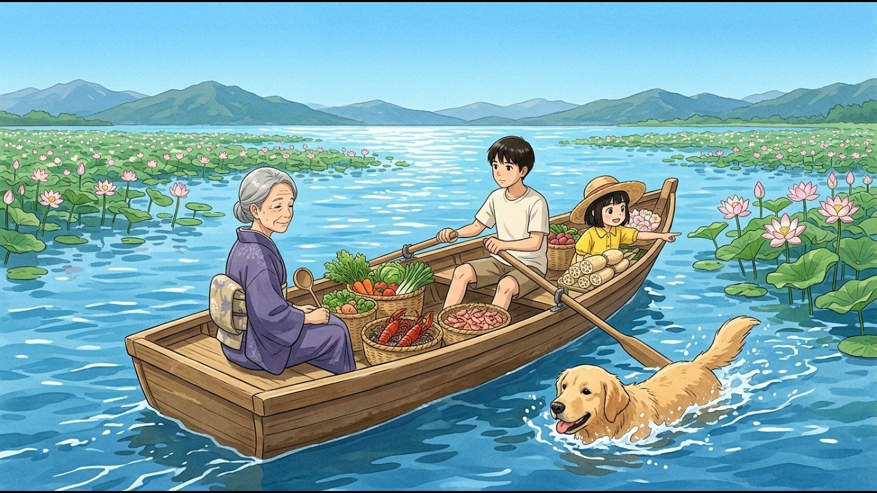 Blue Lobster Harvest: Peaceful Life on a Floating House | Rustic Cooking Ghibli-Style ASMR