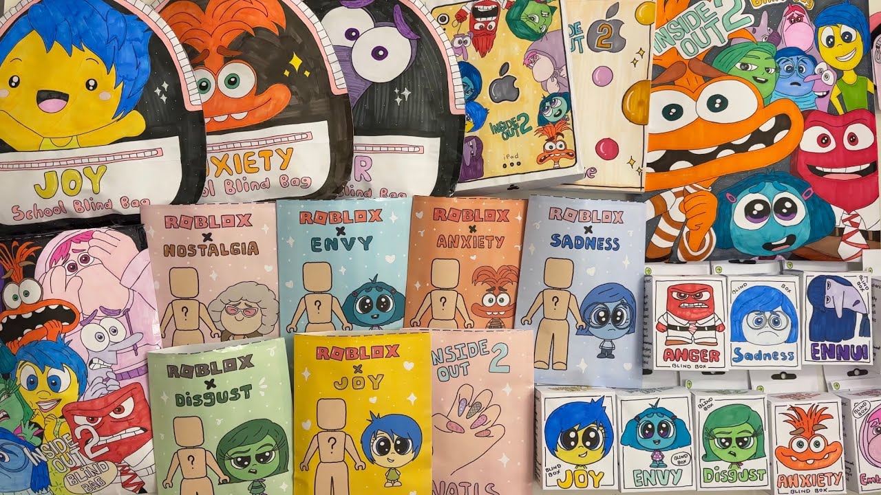 [💥paper diy💥] INSIDE OUT 2 Paper Crafts Collection unboxing! | Blind Bags/Boxes Compilation | asmr