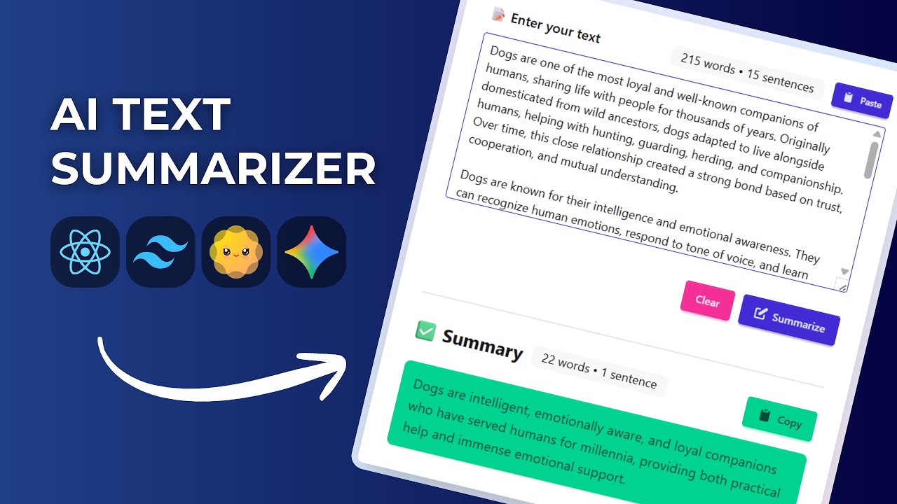 Build an AI Text Summarizer with React & Google Gemini API