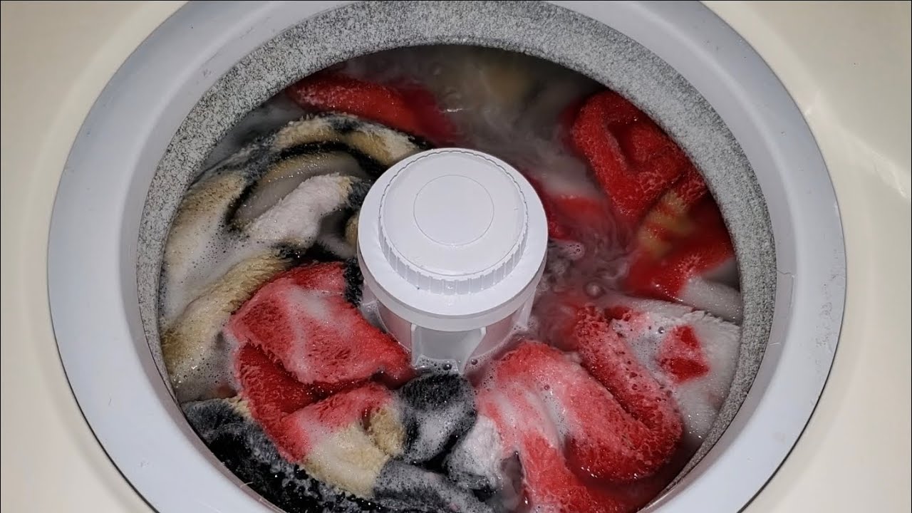 1990s Whirlpool Thin Twin laundry center washer | Full Super Wash Normal cycle | blanket wash