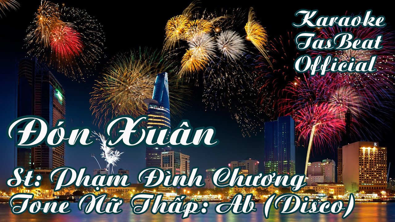 Karaoke Đón Xuân (Disco) Tone Nữ Thấp | TAS BEAT