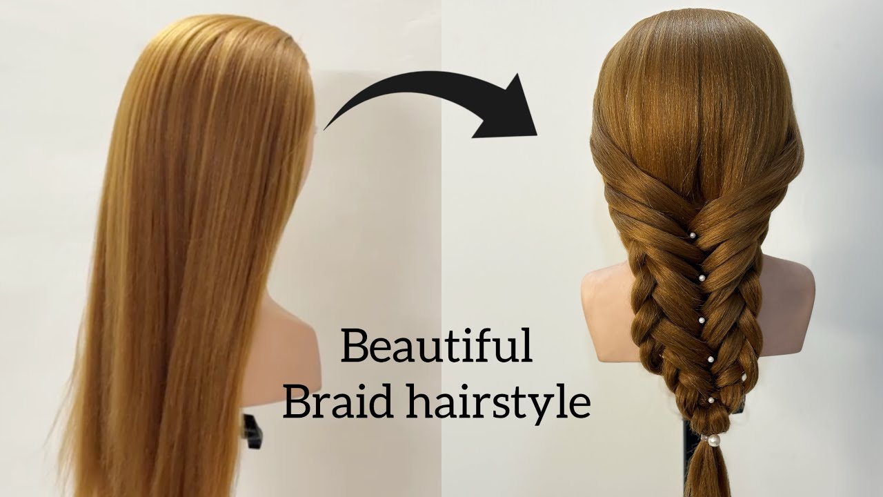 Beautiful Braid Hairstyle Tutorial ❤️ #hairstyle #hair #hairstyletutorial #youtubeshorts 