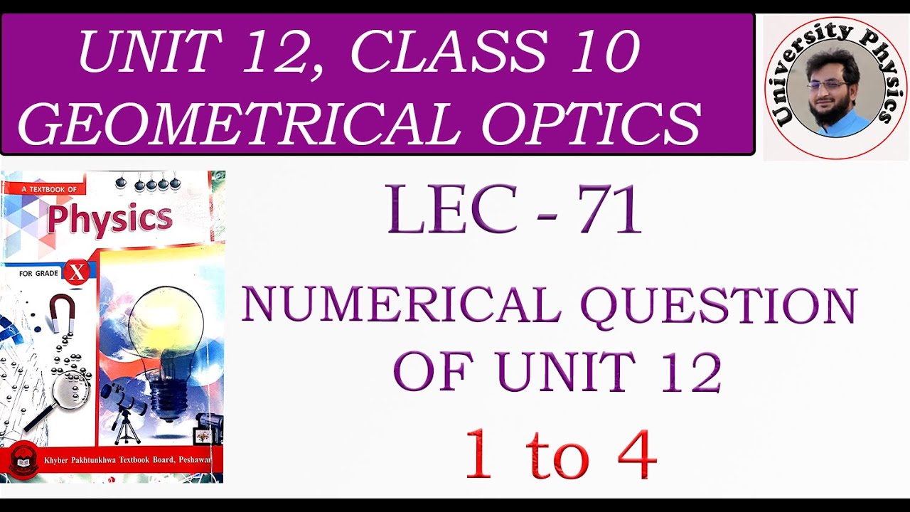 Numerical Questions of unit 12 class 10 physics kpk textbook board | From 1 to 4