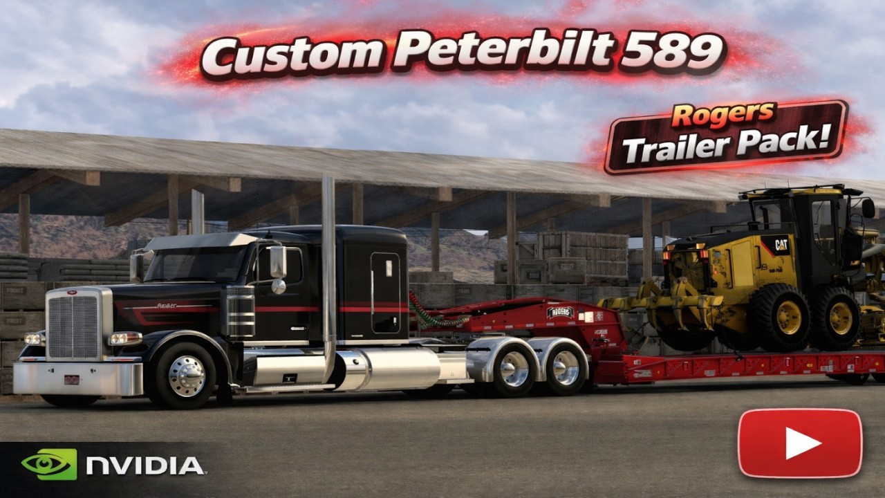 *Peterbilt 589* Cat 120M Hauled Winnemucca to Elko *PNG/TAA Graphics* ATS 4K 1.58