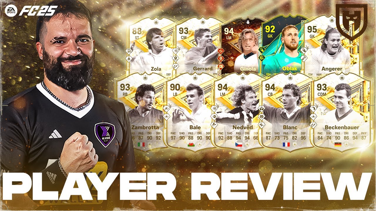GLI IMMORTALS | NEDVED, BLANC, BECKENBAUER, ZAMBROTTA, BALE, GINOLA, ZOLA, GERRARD, OBLAK | FC25