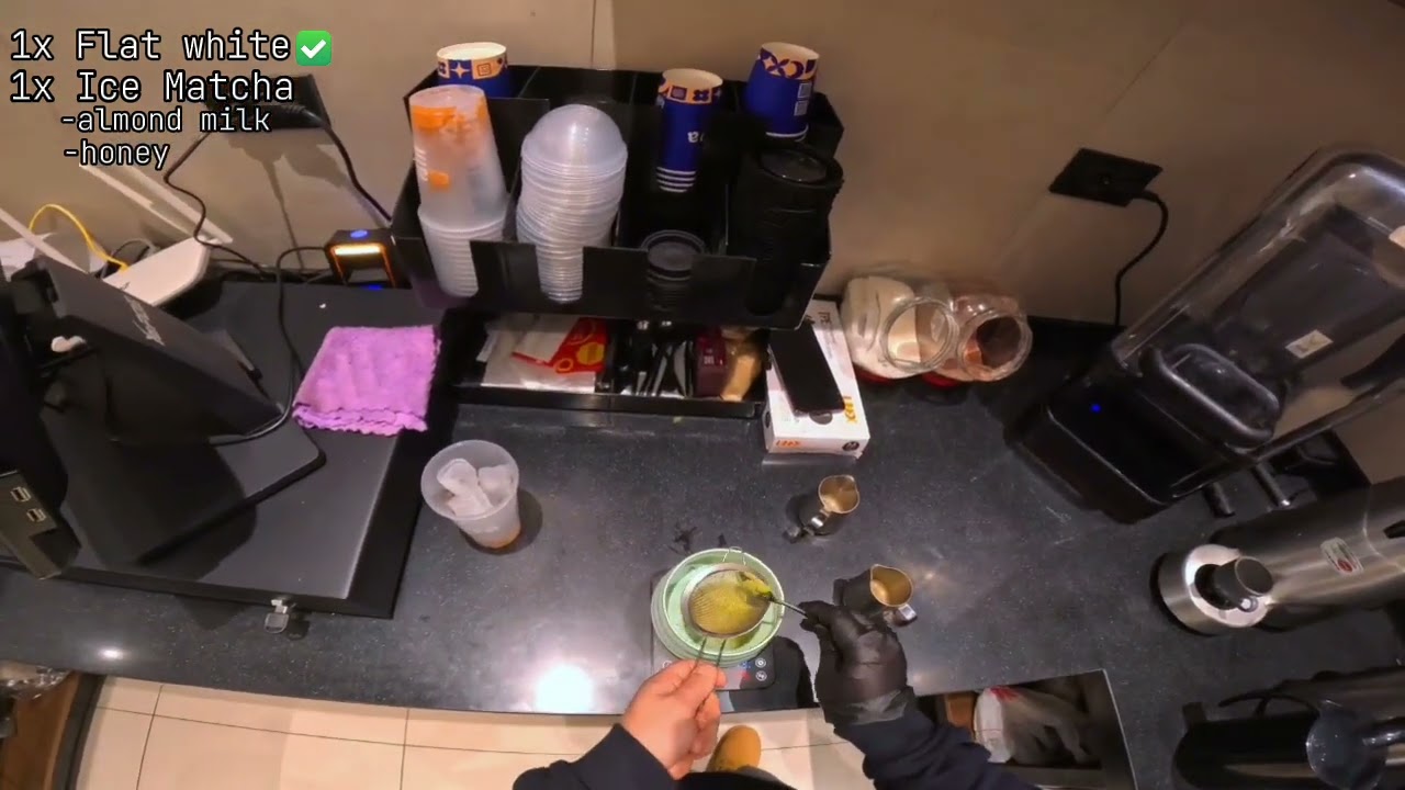 POV - RELAXING BARISTA WORKFLOW AT A COZY TASHKENT CAFE 