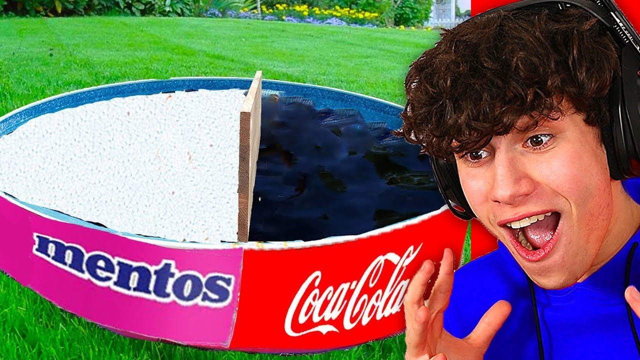 EXPERIMENT: Cola VS Mentos Zwembad! (WAT GEBEURD ER?)