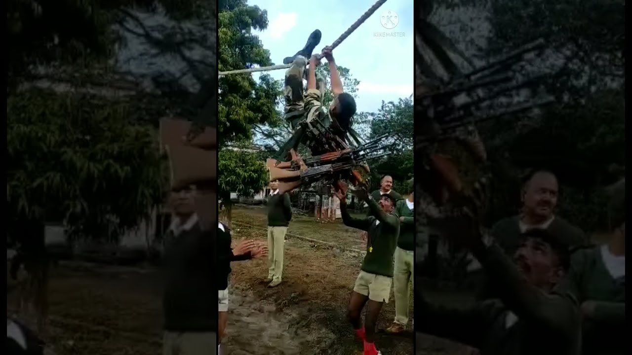 10 rifles ke sath monkey rope##bsf@@army ##motivation video