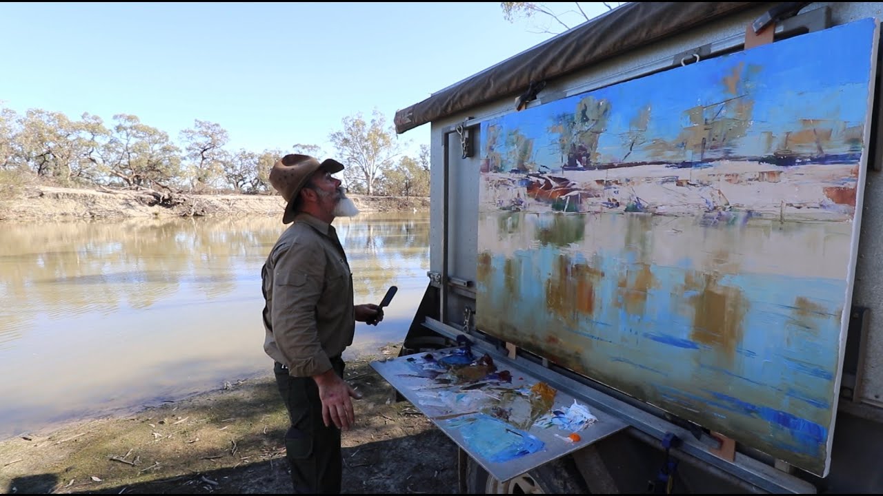 LARGE OIL PAINTING PLEIN AIR / Impasto / Alla Prima / Palette Knifes - Stretched Canvas AUSTRALIA!