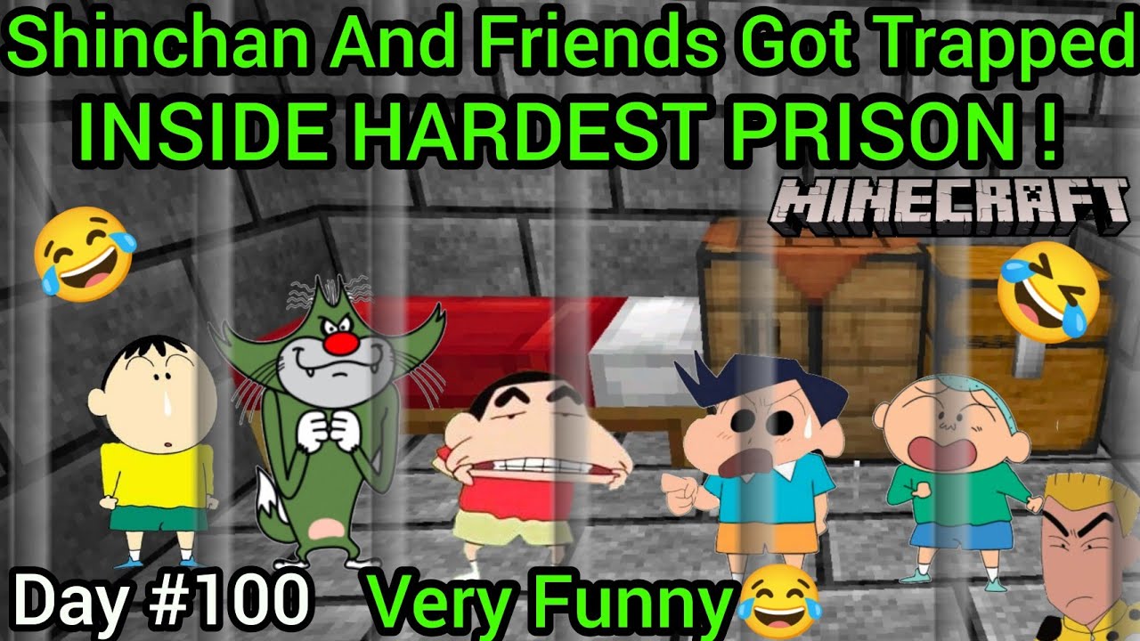 Shinchan And His Friends Got Trapped Inside The HARDEST PRISON In MINECRAFT🔥 Got Very Funny😂