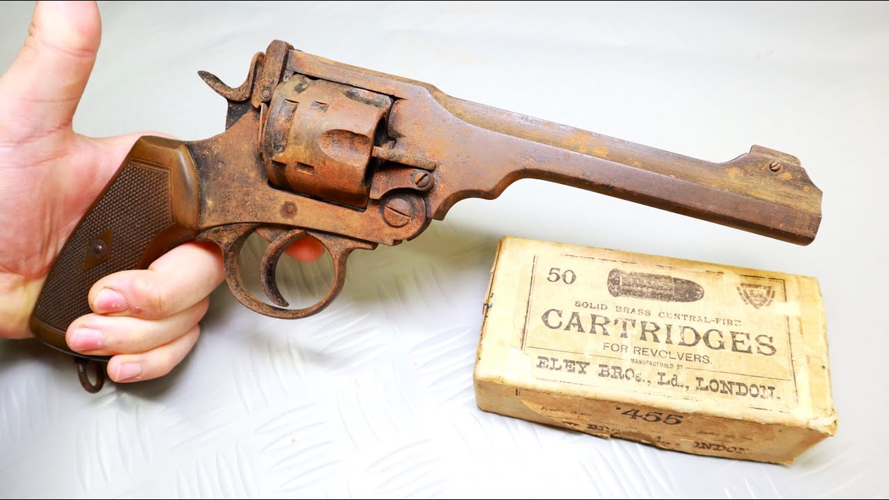 Реставрация ржавого и сломанного револьвера времен Первой мировой войны (Webley Mk VI)