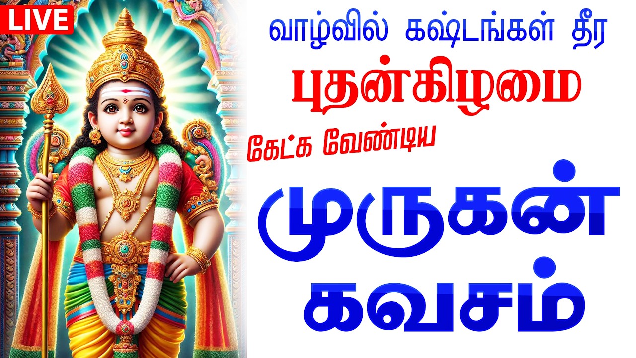 🔴LIVE SONGS | செவ்வாய்க்கிழமை கேட்க வேண்டிய கந்த சஷ்டி கவசம் முருகன் பக்தி பாடல் Murugan Tamil Song