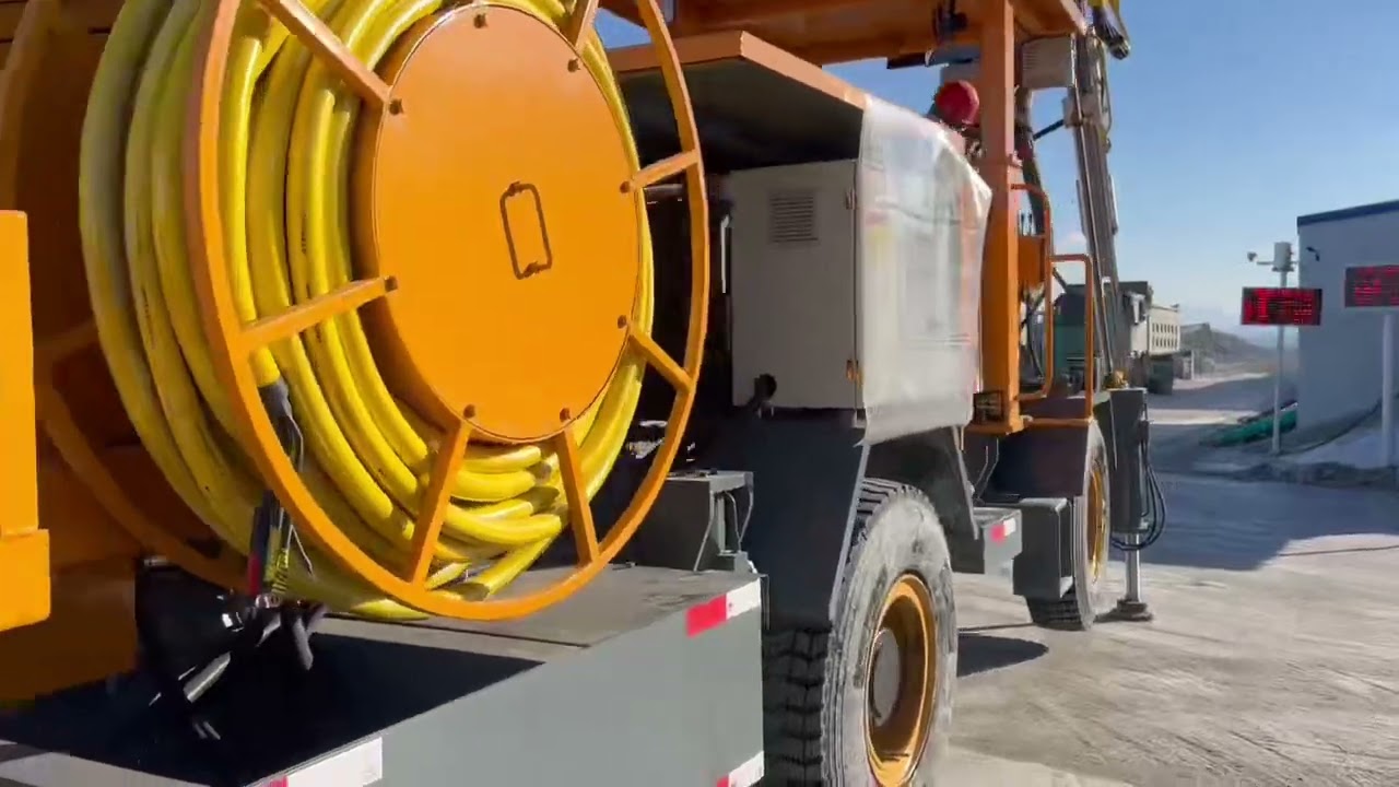Rock drilling machine test the operating performance