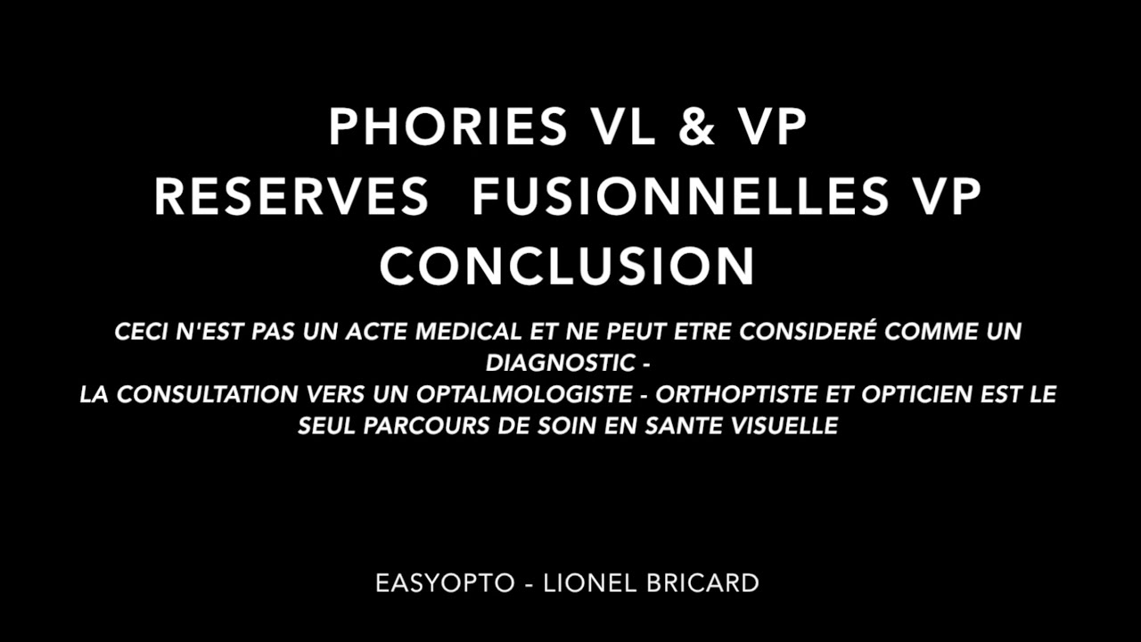 Examen de vue - Phories & Réserves fusionnelles