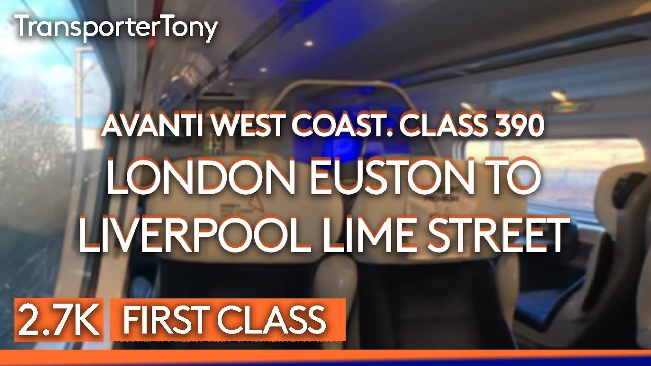 Avanti West Coast Class 390 full journey from London to Liverpool Lime Street