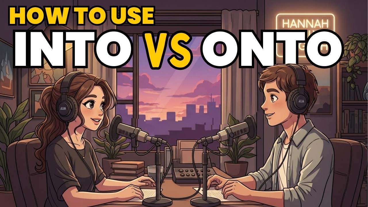 Learn English with Real Conversations Podcast | How to Use INTO & ONTO in English