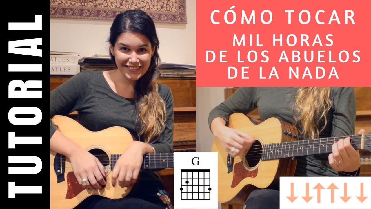 cómo tocar en guitarra MIL HORAS  de Los Abuelos de la Nada tutorial COMPLETO acordes fácil