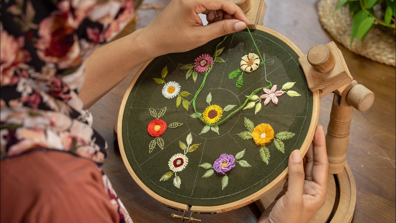 Dimensional Floral Hand Embroidery Course!