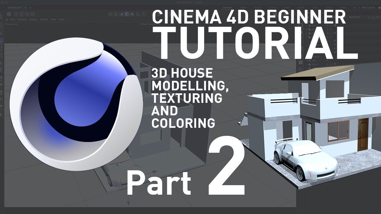 C4D Tutorial House Model Part 2