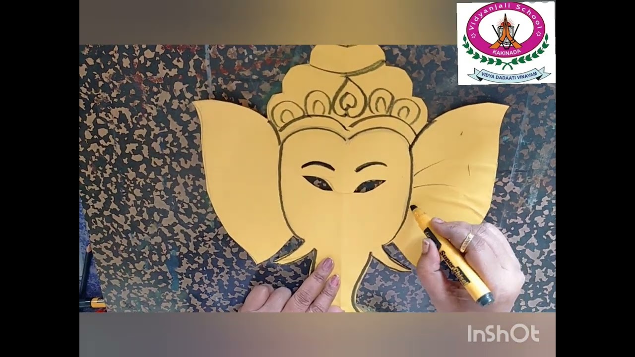 lord Ganesh face mask making 🎭