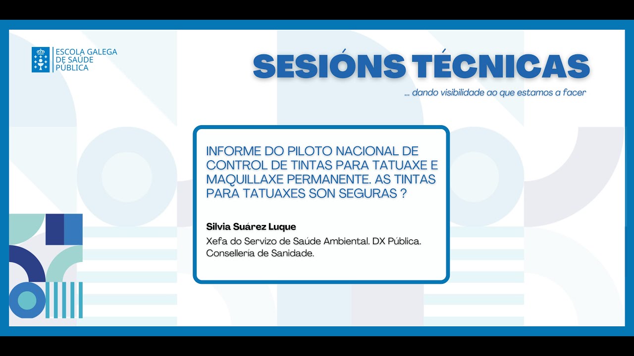Informe do piloto nacional de control de tintas para tatuaxe e maquillaxe permanente