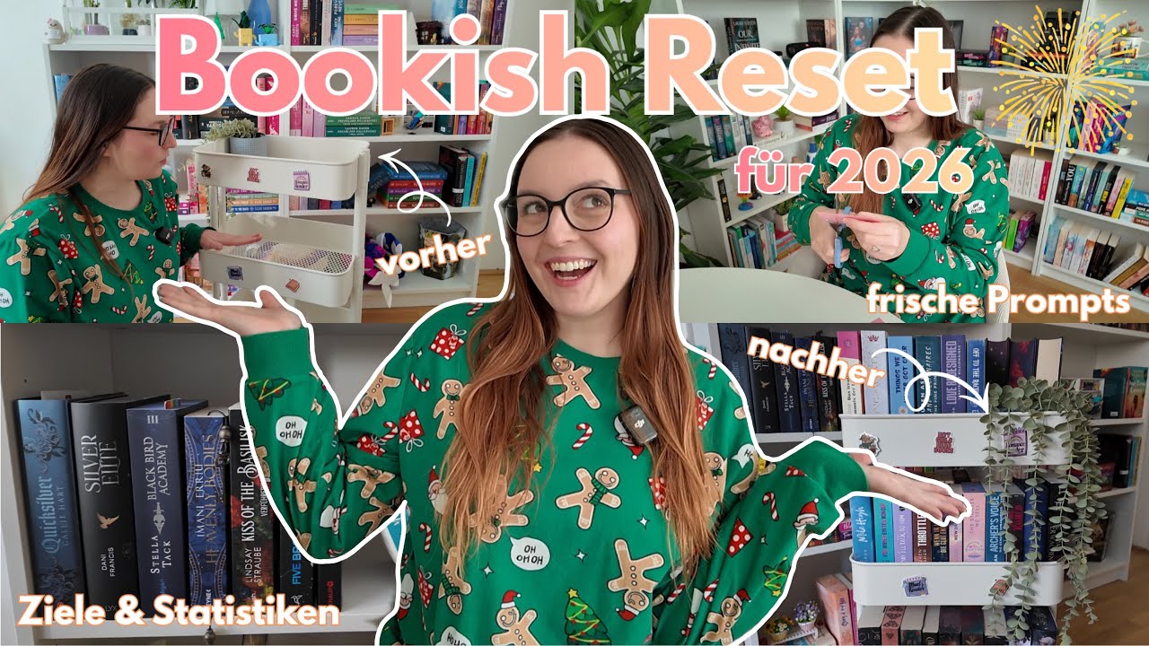 bookish reset - ordnung für's neue jahr🪅🪩 neuer sub wagen, prompts fürs tbr jar und mehr🕺🏻📖✨