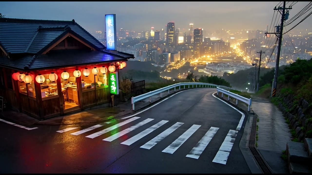 Above Tokyo Skyline 🌃🏮 Lofi Hip Hop for Studying | Panoramic Evening View