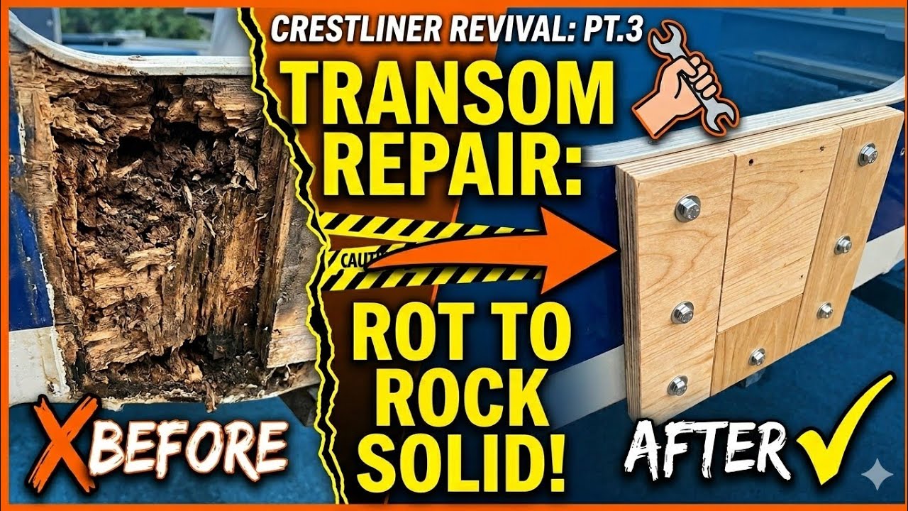 DIY Boat Transom Replacement: How to Fix a Rotten Transom (Crestliner Revival Part 3)