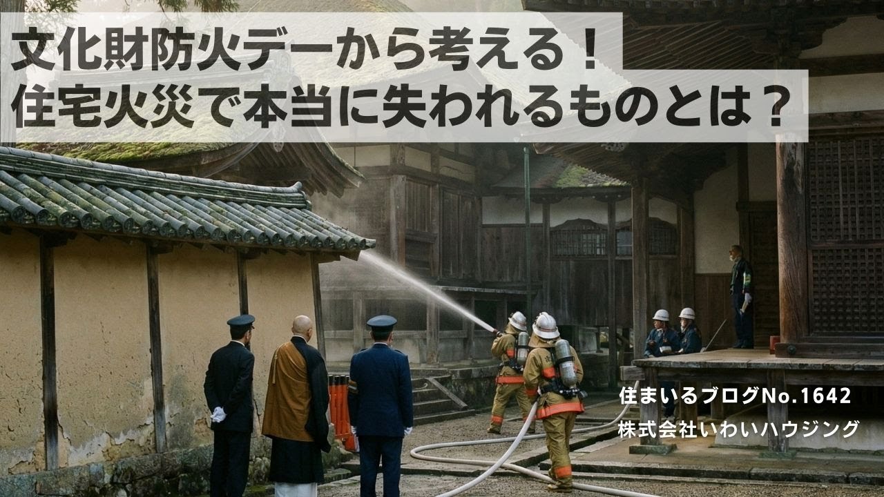 20250126 文化財防火デーから考える！住宅火災で本当に失われるものとは？| 愛知県一宮市 いわいハウジング一級建築士事務所