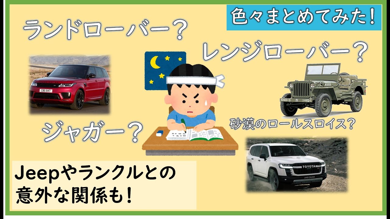 ランドローバー？レンジローバー？イヴォークオーナーが色々まとめてみた！ランクルやJeepとの深い関係性も解説！