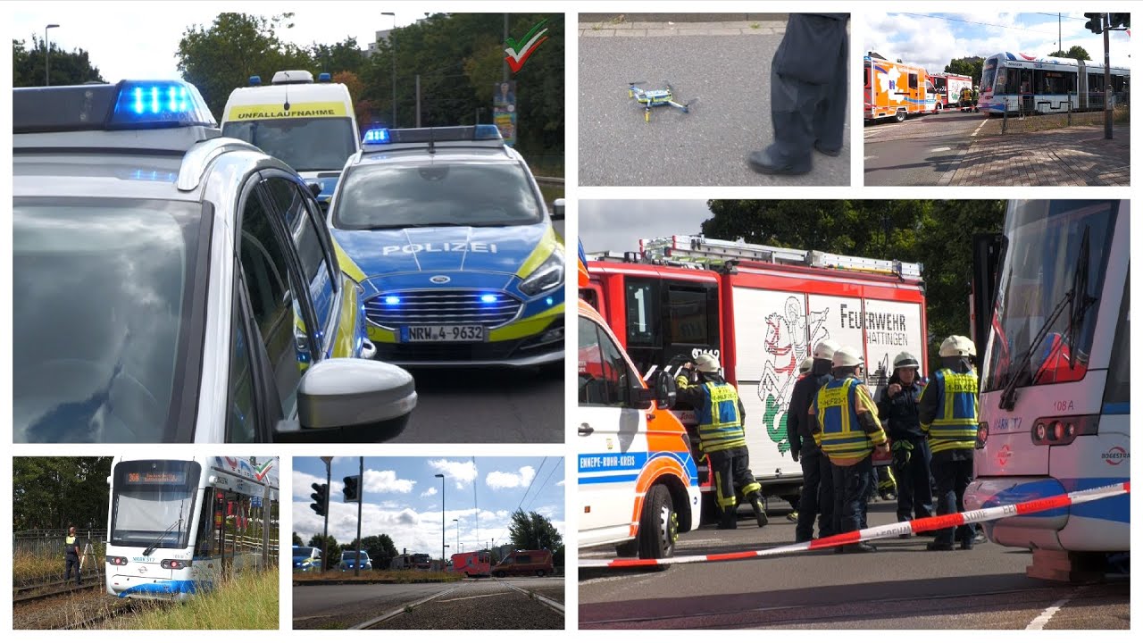 2025 08 30 ⚠️ Tödlicher Straßenbahn-Unfall in Hattingen – Feuerwehr hebt Bahn mit Spezialgerät an