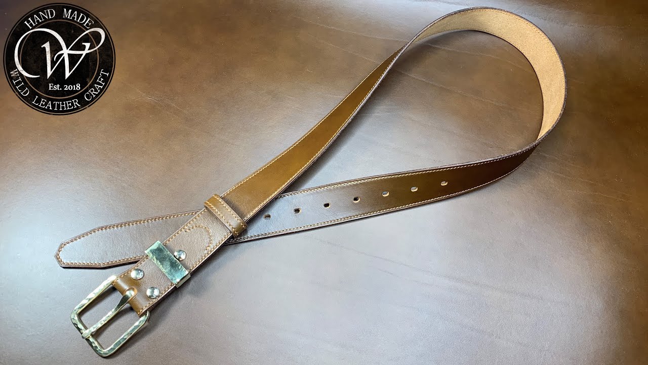 Ремень из кожи растительного дубления / Vegetable tanned leather belt from #wildleathercraft