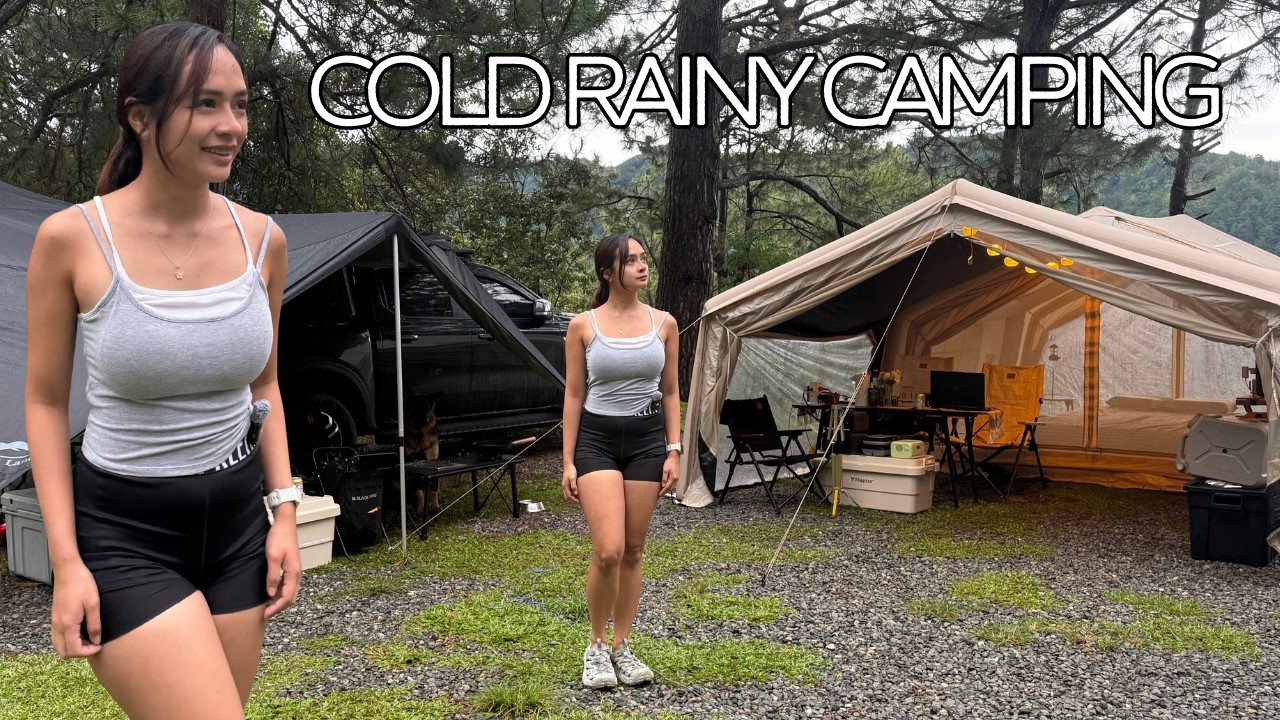FIRST TIME CAMPING WITH FRIENDS at MT. ACATO | Cold & Rainy Car Camping